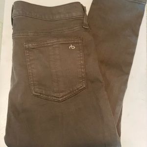 Rag & Bone Army Green Skinny Jeans